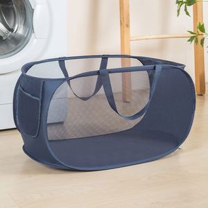 <b>Collapsible</b> Pop up Laundry Hamper Mesh Simple Houseware Foldable Laundry Basket Bag - Product Image 1