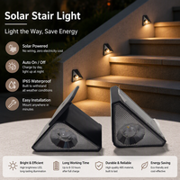 Nouvelle Lampe Murale Solaire Nocturne OEM d'Usine à Lumière Chaude, Sept Couleurs Fixes, Multi-Modes, pour Scène, Marches et Escaliers
