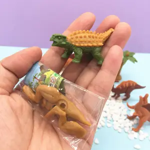 Small Toy Manufacturers Custom Funny Mini Soft Plastic Assemble Diy Building Blocks Dinosaur Pink Toy Ornaments