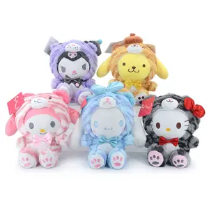 Wholesale Hot Sale Sanrio Characters Stuffed Animal Toys Tiger Cross Dressing Series Plush Figure Toys Cartoon Cute Kids Gift