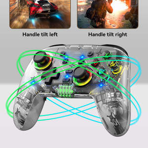 S09 Многоплатформенный беспроводной игровой контроллер для переключателя геймпада со светодиодной подсветкой, регулируемый Вибрационный джойстик для <span class=keywords><strong>Android</strong></span>/iOS/ПК - Product Image 4