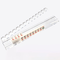 Ensemble de 4 supports de mahjong en acrylique couleur coquillage à motif ondulé avec structure magnétique