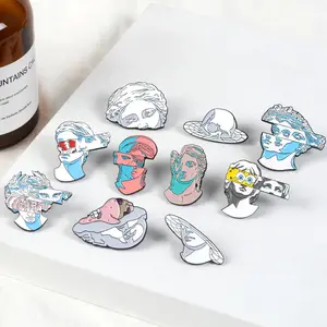 Wholesale High Quality Jewelry Gifts Sculpture Art Soft Enamel Brooch Pin for Artist Friend