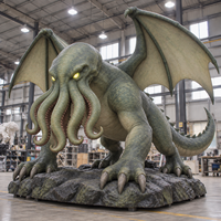 Modèles de simulation animatroniques de Cthulhu grandeur nature en acier pour manèges de parcs d'attractions sur le thème de l'horreur