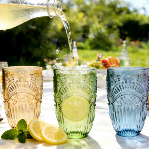 Copos Premium de Vidro para Bebidas Tiki <span class=keywords><strong>Bar</strong></span>, Canecas de Coquetel e Suco para Refrescância Perfeita, Arco Triunfal em Relevo - Product Image 1