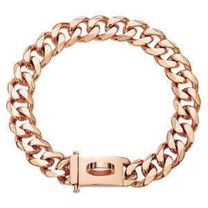 Collier pour <span class=keywords><strong>chien</strong></span> en acier titane 19 mm, chaîne hexagonale polie de type cubain, collier de promenade robuste en acier inoxydable pour grands chiens - Product Image 3
