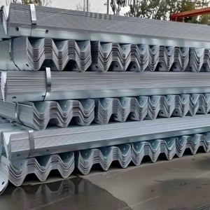 Barrière de sécurité routière en acier galvanisé M180, poutre ondulée, barrière métallique de circulation, clôture de sécurité routière, testée contre les chocs, directement de l'usine - Product Image 1