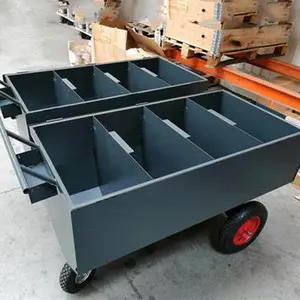Carro de alimentación de 310 litros, 4 compartimentos de alimentación para una alimentación y almacenamiento más fácil