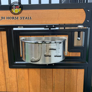 Mangeoire d'angle de grande capacité Anti-gaspillage Support à <span class=keywords><strong>foin</strong></span> pour <span class=keywords><strong>chevaux</strong></span> en acier inoxydable pour la sécurité des pâturages de décrochage - Product Image 2