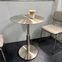 Tables et Chaises Commerciales Modernes en Acier Inoxydable pour Salons de Thé, Cafés, Restaurants – Durables, Étanche, Idéales pour la Restauration, les Réunions, les Desserts et les Boissons Froides