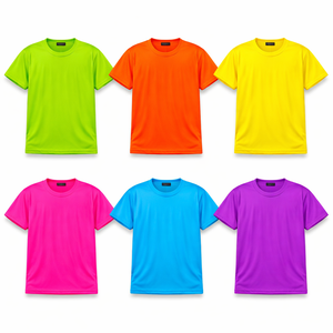 Camiseta de manga corta y cuello redondo, color neón, hecha de TK S/J (Single Jersey) 100% poliéster 145-150 gsm (26) - Product Image 1