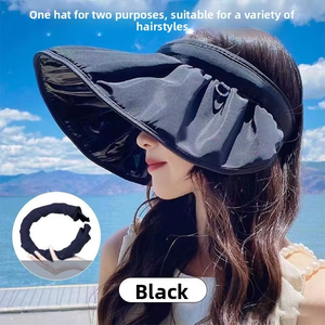Visière de soleil pliable en polyester respirant de haute qualité, anti-UV, avec logo personnalisé pour le sport et le cyclisme en été - Product Image 5