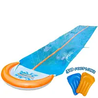 OEM/ODM पर्ची और स्लाइड, अतिरिक्त लंबे 30ft लॉन पानी स्लाइड के साथ 2 Bodyboards, डबल दौड़ पर्ची n स्लाइड बच्चों के लिए