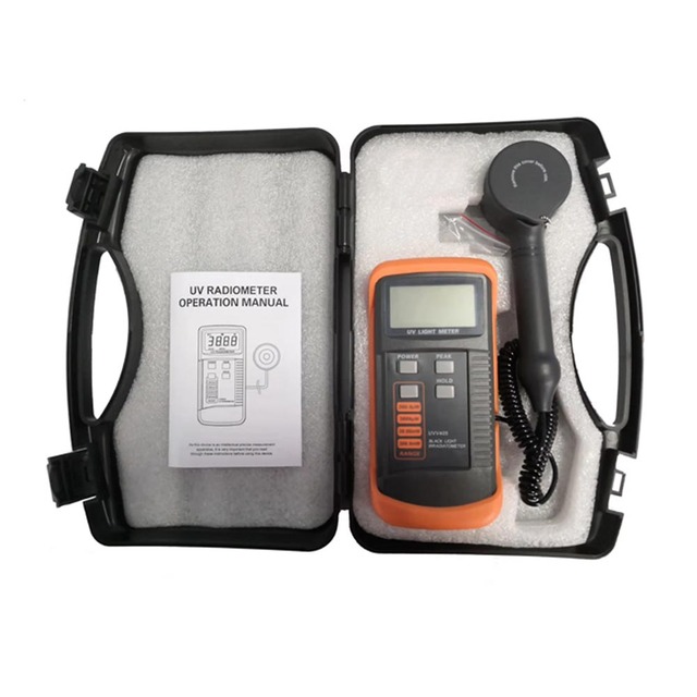 Model UVV405 UV Radiometer, Handheld UV Illumination Detector Covering Wavelength 360 to 460 Nanometers
