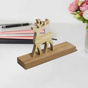 Khắc Máy tính để bàn chưa hoàn thành gỗ tự nhiên trang trí thủ công bằng Gỗ Thủ Công trang trí trang trí với cơ sở gỗ - Product Image 6