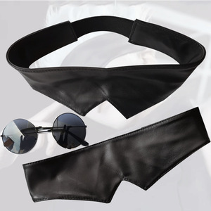 Hot New <strong>Personalised</strong> Anime Satoru Gojo Vintage Eyeglasses Cartoon Plastic Glasses PU Leather Travel <strong>Mask</strong> for Anime Fans - Product Image 2