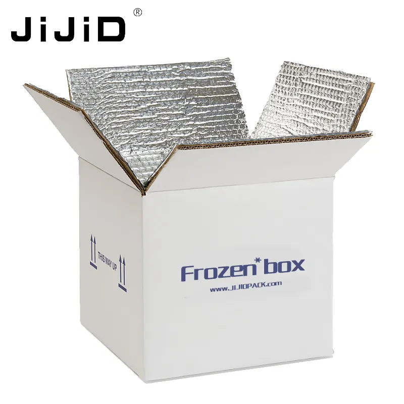 JiJiD Kotak Insulasi Panas Gelembung Dingin, Pengiriman Kotak Bergelombang Kotak Terisolasi Aluminium Kotak Bergelombang