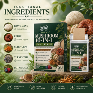 Bandes buccales personnalisées 10-en-1 aux champignons, film buccal fondant avec Chaga pour l'équilibre quotidien, fourniture en marque blanche - Product Image 5