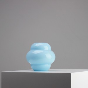 Vase en verre soufflé à la main de style nordique moderne néoclassique, arrangement floral, ornement haut de gamme, décoration intérieure, nuage - Product Image 3