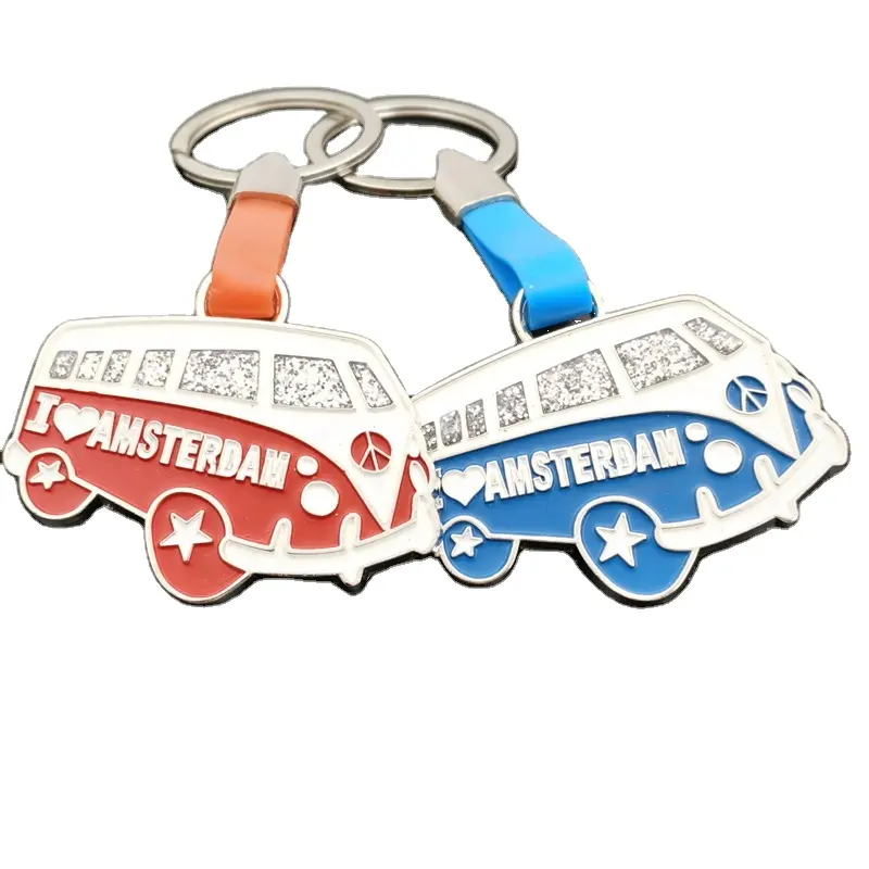 Nederland Bus Souvenir Sleutelhanger Ik Liefde Amsterdam Bus Sleutelhanger