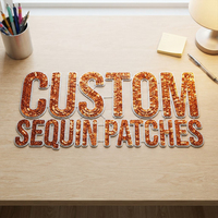 Patchs de poitrine personnalisés en sequins pour T-shirts, patchs de match en sequins, broderies thermocollantes en sequins