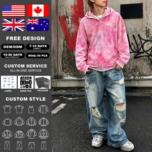 Sudadera con capucha de algodón pesado con logo personalizado, estilo streetwear, sin impuestos en EE. UU., con lavado ácido vintage y efecto desgastado por el sol. - Product Image 2