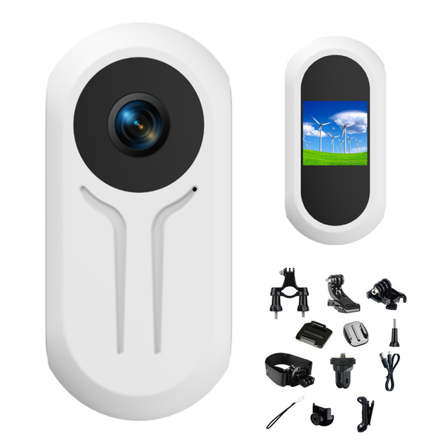Relee 1080P Wearable Body Mini DV Camera 360° Rotating Clip Action Sports Vlogging for Cycling Hiking Pet Walking Wide Angle
