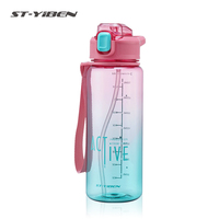 Grande bouteille shaker moderne en plastique pour protéines, bouteilles d'eau portables en plastique pour boissons, carafe à eau