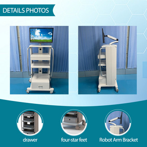 Carrito de Ultrasonido Médico <span class=keywords><strong>NBRIDGE</strong></span> NBR-NT-01 Personalizable, Carro Portátil para Hospital, Soporte VESA para Computadora, Capacidad de Carga de 300 lb - Product Image 1