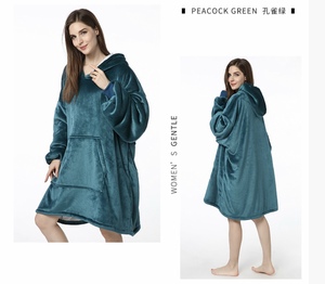 Hot Sales Good Quality Flannel Fleece <strong>Hoodie</strong> <strong>Blanket</strong> Comfy Lazy <strong>Blanket</strong> - Product Image 5
