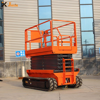 Plateforme élévatrice à ciseaux sur chenilles à levage manuel : performance fiable pour l'inspection industrielle