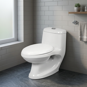 WC monobloc en céramique Crenza, désodorisant, à siphon, à poser au sol, pour salle de bain extérieure - Product Image 3