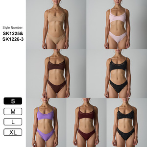 Bộ đồ lót nữ ren siêu mỏng SK1225&SK1226-4, ren satin phối, lưng cao, kiểu mới - Product Image 3