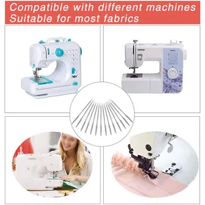 Aiguilles universelles pour machine à coudre en acier inoxydable, taille mixte, 20 pièces, pour toutes les machines à coudre domestiques - Product Image 3