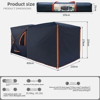 Tente de Luxe Automatique à Ouverture Rapide, Double Couche, Deux Chambres, Quatre Saisons, Imperméable, en Maille Double, pour l'Extérieur, Nouveauté 2026, Vente en Gros