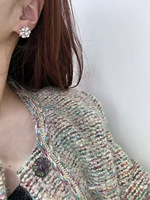 Ensemble de bijoux en trois pièces Snowflake, perles d'eau douce naturelles de qualité supérieure incrustées de plusieurs perles, ornements élégants avec boîte cadeau de luxe