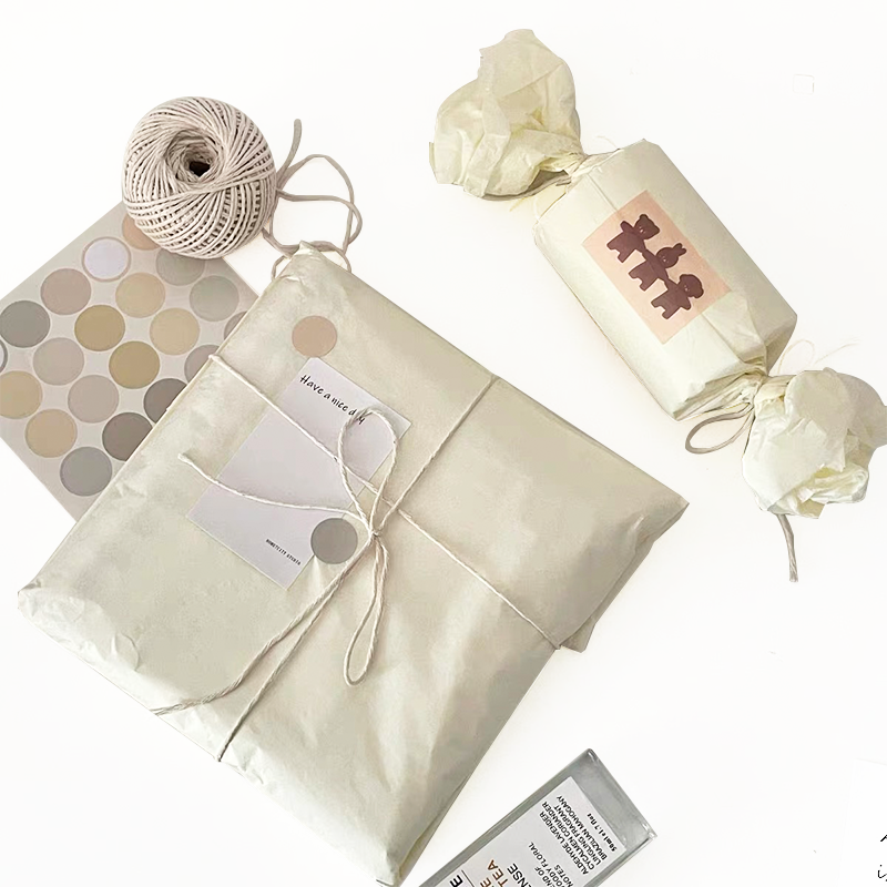 Custom Luxury Packaging Paper Cream Color Tissue Wrapping Paper Products Packaging Clothes Wrap Tissue Paper With logo