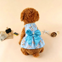 Robe d'été respirante à carreaux rouges pour animaux de compagnie, avec nœud perlé exquis, robe de fête élégante pour chiots et chats