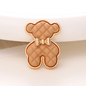 Nuevo Adorno de Metal Galvanizado de Aleación con Diseño de Oso con Lazo y Pintura en Aerosol para Accesorios DIY, Carcasas de Teléfono Móvil y Zapatos con Agujeros, Material de Belleza - Product Image 3