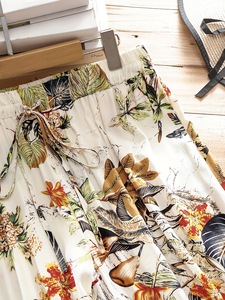 Pantaloni Pigiama Leggeri Anti-Zanzare in Raso per <span class=keywords><strong>Donna</strong></span>, Vita Alta, Asciugatura Rapida, Primavera-Estate, con Stampa Foglie di Albicocca - Product Image 5