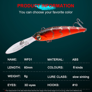 Meilleure vente Banshee <span class=keywords><strong>Jerkbait</strong></span> lent naufrage bar leurre de pêche à la ligne inventaire suspension 15 couleurs méné Koder leurres - Product Image 2