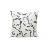 Housse de coussin de canapé brodée en lin texturé taie d'oreiller décorative pour salon fournitures d'hôtel