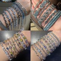 Bracelet cœur zircon luxe léger haut de gamme pour femme, bijoux mode bracelets, fourniture gros en vrac