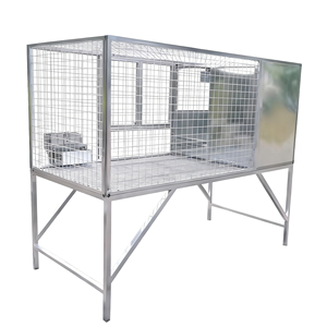Durable Galvanized Iron <strong>Dog</strong> Breeding <strong>Cages</strong> Feeders for Cats <strong>Dogs</strong>-Simple Modern Design Eco-Friendly Wood Frame Large/Medium - Product Image 5
