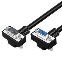 VGA-kabel 90 °   Elbow VGA mannelijk naar vrouwelijk high-definition videokabel voor desktoplaptop-tv