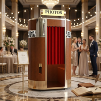 Photomaton Commercial Style Disco, Machine Interactive pour Selfies avec Imprimante Rapide et Appareil Photo Reflex Numérique pour Promotion d'Événements