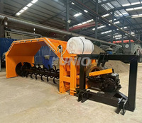 Équipement de compostage de déchets organiques, machines de fabrication d'engrais, retourneur de compost à entraînement par tracteur