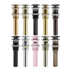 ก๊อกน้ำทิ้งอ่างล้างหน้าแบบกด HIDEEP รุ่นร่วมสมัย ทำจากทองเหลืองชุบโครเมียม - Product Image 1