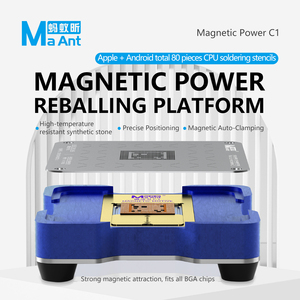 แผ่นสเตนซิล MaAnt C1 BGA สำหรับรีบอลล์ ชิปเหล็กสำหรับวางตะกั่ว ใช้กับเมนบอร์ด iPhone A8-A17 MTK EMMC Qualcomm HUAWEI <span class=keywords><strong>CPU</strong></span> - Product Image 4