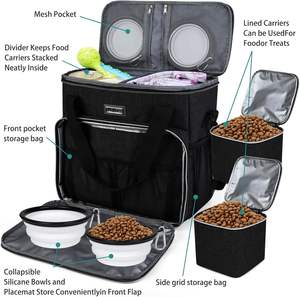 Free sample Dog <b>Travel</b> <b>Bag</b>, <b>Travel</b> <b>Pet</b> <b>Bag</b> Organizer, Dog Food <b>Travel</b> <b>Bag</b> with Food Container and Bowls - Product Image 5